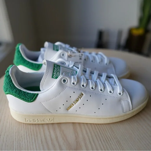 adidas gazelle silver green womens Adidas x Homer Simpson Stan Smith Shoes – Extra Butter